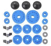 LIGHTAOTAO Drum Set Eva Stand Tube Drum Kit Accessories Lightweight Blue Metal and Eva Foam Cymbal Protecting Pads with Nuts and Washers for Drumming Pad Use