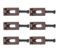 LIGHTAOTAO Electric Guitar Bridge Saddle Set for Enhanced Playing Comfort and Clarity 6pcs with Zinc Alloy Construction and Straight Spring Design for Extended Playing Sessions