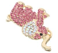 LIGHTAOTAO Elephant Brooch in Pink Zinc Alloy, a Versatile Accessory and Resistant to Fading, for Suits and Clothing, Featuring a Cute Little Elephant Design a Shawl Pin or Novelty Brooch