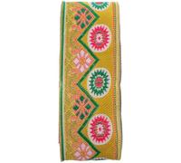 LIGHTAOTAO Embroidery Cloth Decorative Ribbon Jacquard Lace for Sewing DIY Projects Ethnic Minority Costume Style 5Cm Wide Embellished Trim