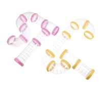 LIGHTAOTAO Expandable Hamster Tunnel 2 Sets Plastic Pet Tubes with Modular Connection for Small Animals Outdoor Cage Accessories Easy to Clean