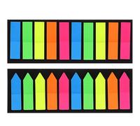 LIGHTAOTAO Fluorescent Pet Writable Index Tabs Set 20pcs (10 Neon Arrow + 10 Macaron Colors) Sticky Page Markers for Books, Annotation Tabs for School Supplies and Office Organizing