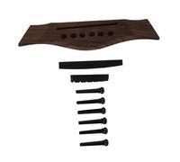 LIGHTAOTAO Folk Guitar Accessories Kit Rosewood Bridge Saddle Nut Pins Plastic Wood Parts for String Anchoring and Sound Clarity Complete Replacement for Acoustic Guitar Repair Random Color