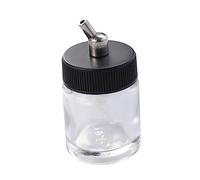 LIGHTAOTAO Glass Airbrush Bottles with Cap Adapter Refillable Paint Pots for Siphon Feed Airbrush Models Master Badger Compatible