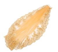 LIGHTAOTAO Golden Bridal Veil Classic Style Hair Accessory with Lace and Iron Comb, Lightweight and Comfortable for Brides, for Weddings and Special Occasions