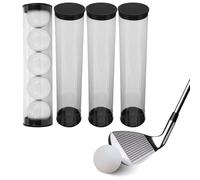 LIGHTAOTAO Golf Ball Display Tubes 4Pcs Plastic with Lids for Golf Ball Collection and Practice Portable Cylindrical Storage Containers