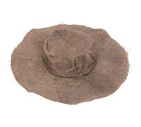 LIGHTAOTAO Halloween Scarecrow Hat with Wide Brim and Frayed Edge, Vintage Burlap Material, Enhanced Durability, Collapsible Design for Masquerade and Escape Room Adventure Costume