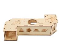 LIGHTAOTAO Hamster Rats Mouse Cage Hollow Hideout Wood Tunnel Tube Easy-to-clean Design Exercise Track 8.65x4.72x1.97in Small Pets Habitat