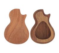 LIGHTAOTAO Handmade Wooden Guitar Pick Box Portable Pick Holder Storage Organizer for Guitar Ukulele Bass Players Compact Protective Case for Travel and Daily Use