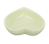 LIGHTAOTAO Heart Shaped Hamster Food Bowl Ceramic Non-Tip Green Compact Design for Small Animals Like Guinea Pigs and Chinchillas