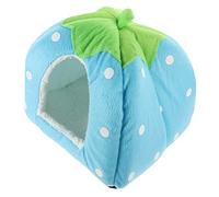 LIGHTAOTAO Household Rabbit Tent Comfortable Hamster House for Pets Durable Decorative Hideout Safe Natural Cloth for Activity and Sleep Lake Blue