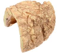 LIGHTAOTAO Khaki Resin Bearded Dragon Hideout and Creative Turtle Ramp for Small Snake and Lizard, Easy to Clean Reptile Box Decor Providing Resting Area in Terrarium Habitat