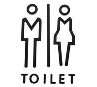 LIGHTAOTAO Men and Women Acrylic Restroom Sign Toilet Identification Plate Suitable for Scenic Spots and Public Washrooms