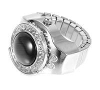 LIGHTAOTAO Metal Finger Ring Watch Casual Retro Design Silver