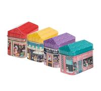 LIGHTAOTAO Mini House Tin Boxes Small Tinplate Boxes Decorative for Chocolate Sugar Festive Use Party Decoration Cartoon Design Practical Storage