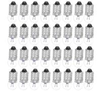 LIGHTAOTAO Miniature Light Bulbs 50Pcs E10 2.5V Sturdy Iron Glass for Multiple Scenarios and Flashlight Bulb Replacement, Dimensions 1X2.3Cm