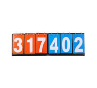 LIGHTAOTAO Multifunctional 6-Digit Folding Scoreboard with 3 Red and 3 Blue Flip Cards, Portable Table Scorekeeper for Basketball Volleyball and Sports Games