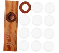 LIGHTAOTAO Musical Instrument Partner Wooden Kazoo Set with 22 Replacement Membranes Easy to Learn for Guitar and Ukulele for Musical Enlightenment and Adults Beginners