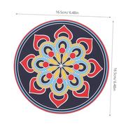 LIGHTAOTAO Musical Meditation Sound Bowl Mat Large Mandala Print PVC Cushion for Crystal and Singing Bowls Non-slip Protective Pad with Religious Design Lightweight and Compact for Spiritual