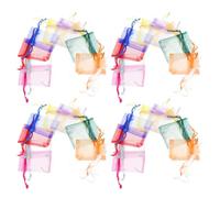LIGHTAOTAO Organza Drawstring Bags Random Color 100pcs 7x9cm Wedding Favor Bags with Easy Open and Close Drawstring Closure for Jewelry and Little Items for Engagement and Wedding Gift