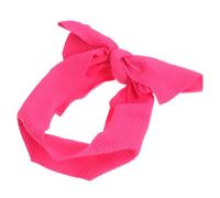 LIGHTAOTAO Pet Bow Headband for Dogs and Cats Polyester Double Bowknot Hairband Soft Decorative Party Headwear for Festivals and Daily Use Rose Red Color
