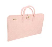 LIGHTAOTAO Pink Pu Laptop Sleeve Carrying Case with Handle and Buckle, Lightweight and Deformation-resistant Protective Bag for 14-inch Notebooks, for Office Workers and Travel Use