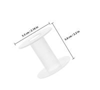 LIGHTAOTAO Plastic Empty Spools 15Pcs White Thread String Bobbin Spools for Wire, Ribbon and Cord Storage in Sewing and Craft Projects