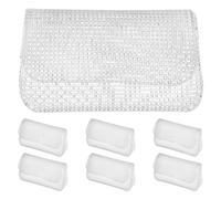 LIGHTAOTAO Plastic Mesh Canvas for Cross Stitch and Needlepoint, 7 White Grid Sheets for DIY Crochet Bags and Embroidery Patchwork