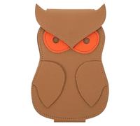 LIGHTAOTAO Portable Pu Guitar Pick Holder Case with Creative Owl Shape, Prevents Picks from Scattering, for Gigs and Daily Practice, Stylish Storage Plectrum Bag for Guitarists