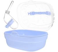LIGHTAOTAO Portable Small Animal Carrier Cage and Blue Plastic Material with Buckle Lock for Travel and Outdoor Use, Suitable for Hamsters, Guinea Pigs, and Small Pets