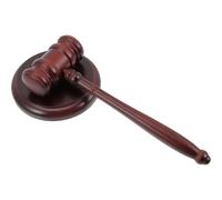 LIGHTAOTAO Portable Solid Wood Auction Gavel with Base Judge Hammer for Lawyers Auctioneers and Law Students Desktop Display Hammer for Court and Auction Use