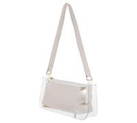 LIGHTAOTAO Portable White Pvc Shoulder Bag for Women with Small and Light Design, Stylish Cosmetics Storage Pouch for Daily Necessities and Travel