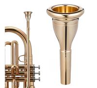 LIGHTAOTAO Professional Brass Tuba Mouthpiece 13.3mm Replacement Part Cnc Electroplated Golden Tuba Accessory with Strong Sound Penetration for Musical Instruments