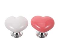 LIGHTAOTAO Push Button Start Cover Ceramic and Alloy Material 2pcs Heart-shaped with Allround Protection and Keeps Area Clean for Ignition Button for Car Interior Decoration