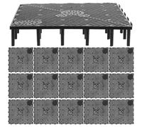 LIGHTAOTAO Pvc Bottom Filter Plate Splicing Combination Design for Fish Tank 20pcs with Receiving Type Butt-joint Installation Black Filter Isolation Suitable for Breeding Large Dragon Fish