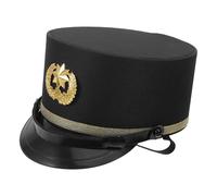 LIGHTAOTAO Railway Conductor Hat Cloth Material, Black Train Engineer Cap for Historical Drama Photo Shoots, Adult Use