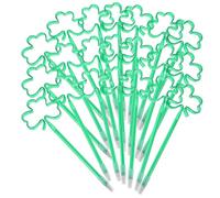 LIGHTAOTAO Realistic Clover Ballpoint Pens for Tidy Writing and Portable Use 20pcs with Plastic Fluid Ink Creative Decorative Plush Flower Pen Set for Graduation Season and Clover