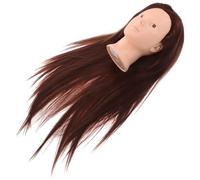 LIGHTAOTAO Realistic Hair Mannequin Head for Hairdressing Training with Heat Styling Capability, Brown High Temperature Fiber and Silicone Material, for Hairdressing Schools and Beauty Salons