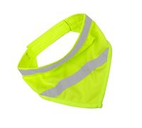 LIGHTAOTAO Reflective Puppy Scarf for Night Walking Lightweight Breathable Polyester Dog Bandana Fluorescent Yellow Pet Bib High Visibility Outdoor Safety Accessory for Dogs