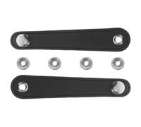 LIGHTAOTAO Replacement Accordion Bellows Straps Black Double-layer Pu Leather Structure 2pcs with Buckles Hole Spacing 10.6cm, Sturdy and Resistant to Cracking for Daily Training