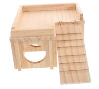 LIGHTAOTAO Reptile Hideaway Wooden Cave Shelter with Basking Platform and Climbing Ramp for Large Bearded Dragons Spacious and Easy to Clean Habitat Accessory