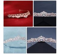 LIGHTAOTAO Rose Gold Alloy Bride Crown Hairband Lightweight and Easy to Carry Wedding Accessory for Women, for Engagements and Banquets