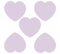 LIGHTAOTAO Self-Stick Heart-Shaped Note Pads Purple, 5Pcs 100 Pages Each, Removable Memo Paper for Home, Work and Valentine Crafts