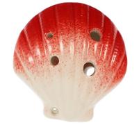 LIGHTAOTAO Shell Shape Ceramic Ocarina Portable Beginner Musical Instrument for Wear-resistant Wind Instrument with Cute Cartoon Design for Indoor Outdoor Practice and