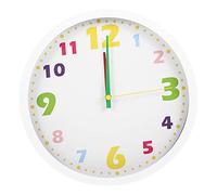 LIGHTAOTAO Silent Teaching Wall Clock for Decorative Home Kindergarten Learning Clock Easy to Read Arabic Numerals Educational Tool for Childrens Room and Classroom