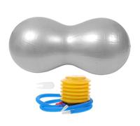 LIGHTAOTAO Silver Pvc Peanut Yoga Ball with Inflator, Safe and Thickened Fitness Therapy Ball for Body Building and Massage, Anti-burst Exercise and Balancing Stability Trainer