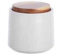 LIGHTAOTAO Small Ceramic Pet Urn for Ashes with Wooden Lid, Moderate Capacity Jar for Safe Preservation of Fur and Pet Ashes, Easy to Carry and Place, Elegant Design Suitable for Home Or