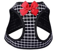 LIGHTAOTAO Small Dog Chest Strap Harness and Leash for Puppies and Cats Breathable Comfortable Vest with Protective Design for Fragile Trachea Pet Traction Rope in Black Xl