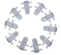 LIGHTAOTAO Stainless Steel Cage Clips Preventing Spillage 10pcs for Rabbit Food Box, Sturdy Wire Fasteners Versatile Use for Small Animal Habitats in Homes and Ranches