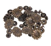 LIGHTAOTAO Sturdy Snap Button Fastener Set Retro Daisy Shape 2.1 Inch Pure Copper Buckle for Scrapbooking Handbags Craft